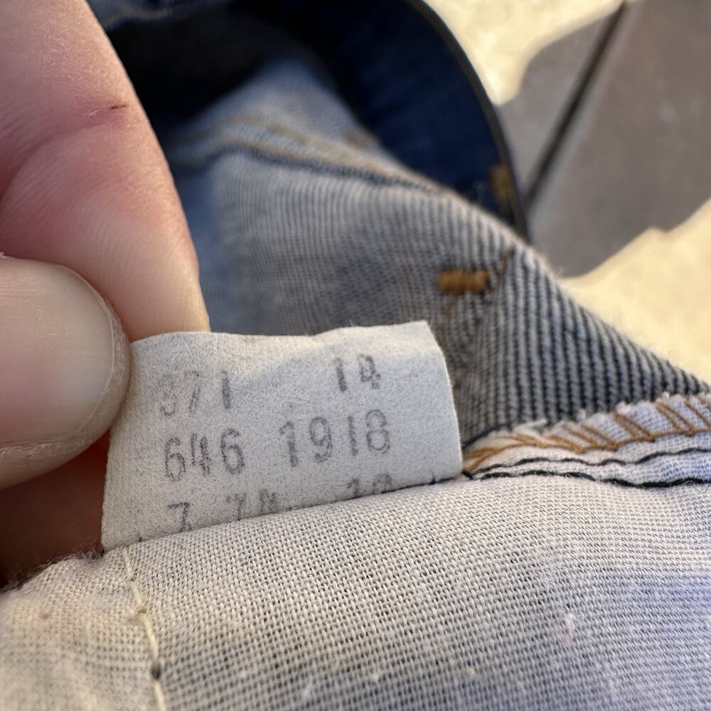 Vintage 1974‎ Levi 646 Jeans 32 x 29.5 Big E Denim 646-1918 Dark Wash - Picture 12 of 14